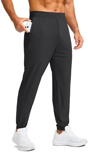soothfeel mens joggers with zipper pockets golf joggers lightweight sweatpants athletic workout pants for men track 30 black m
